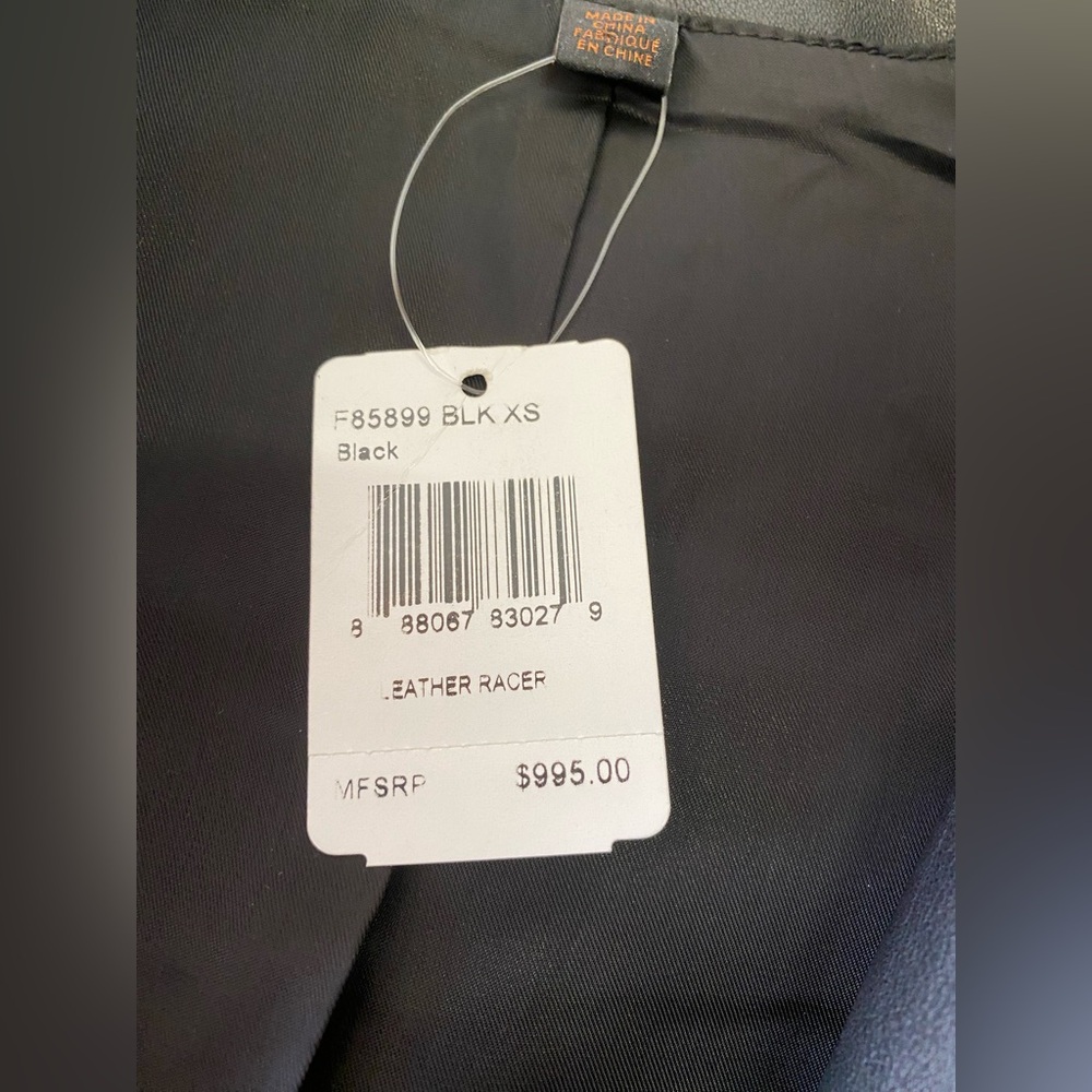 NWT Coach Outlet Womens Leather Racer Jacket Black Hardware Buttery Luxury XS - Picture 3 of 13